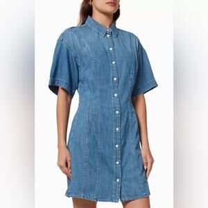 Frame Panelled Denim Dress Large